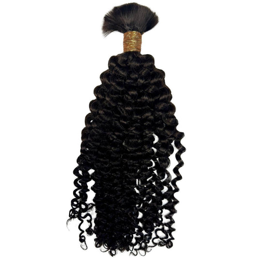Kinky Curly Bulk Human Hair Extensions